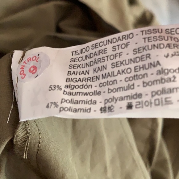 NWT. Zara Army Green Military Hooded Midi Dress with Belt. Size S. - Picture 8 of 9